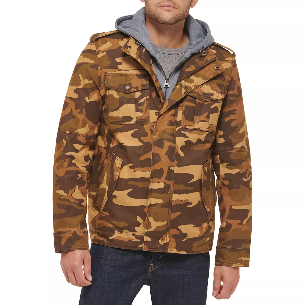 Men's Levi's® Washed Cotton Sherpa-Lined Hooded Trucker Jacket - Image 9