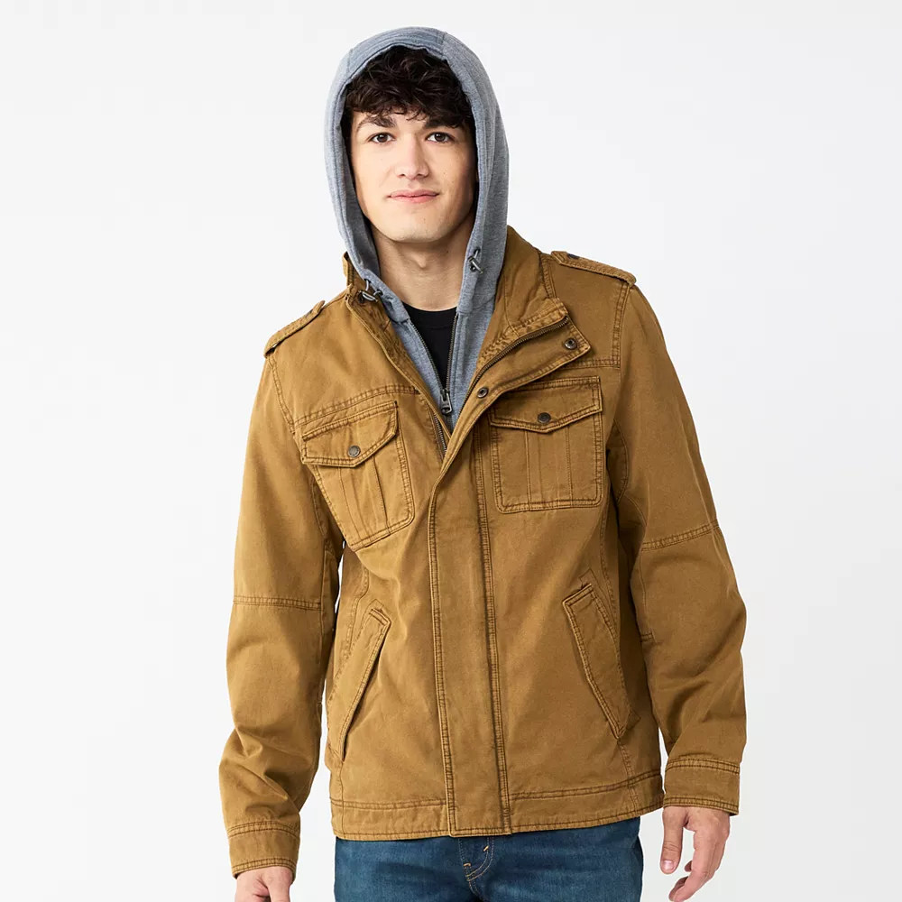 Men's Levi's® Washed Cotton Sherpa-Lined Hooded Trucker Jacket - Image 4