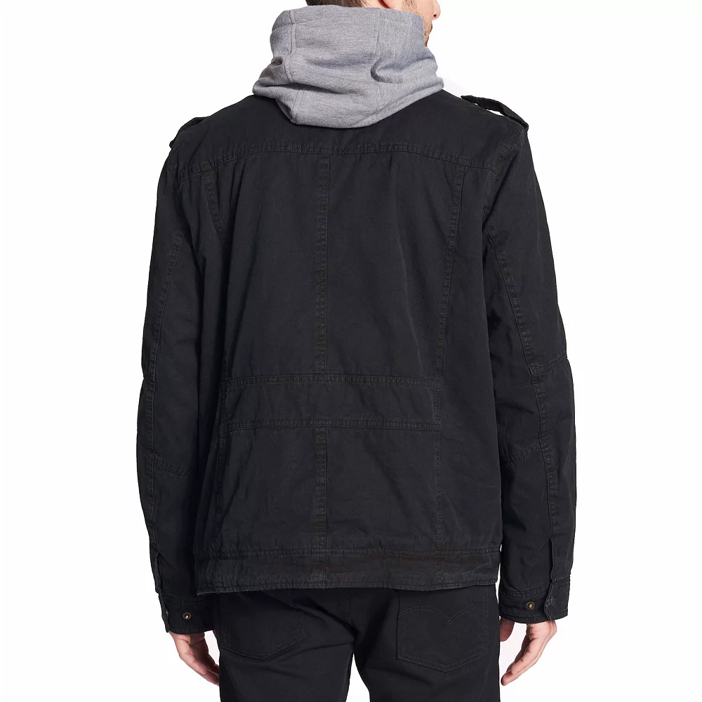 Men's Levi's® Washed Cotton Quilt-Lined Hooded Trucker Jacket - Image 9