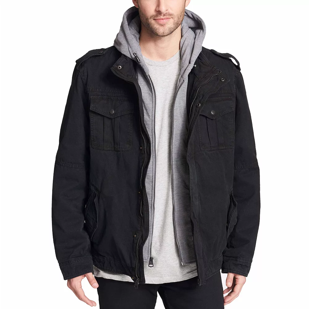 Men's Levi's® Washed Cotton Quilt-Lined Hooded Trucker Jacket - Image 11