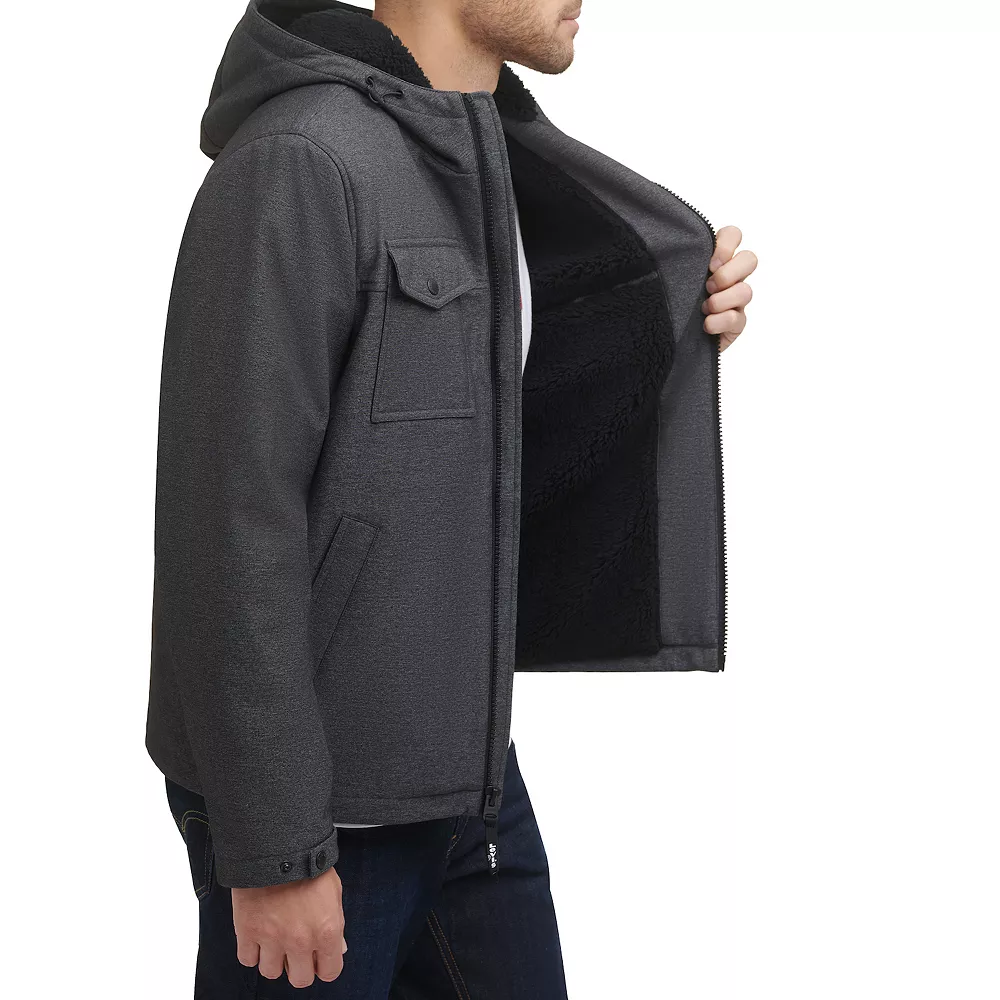 Men's Levi's® Softshell Sherpa-Lined Hooded Performance Jacket - Image 11