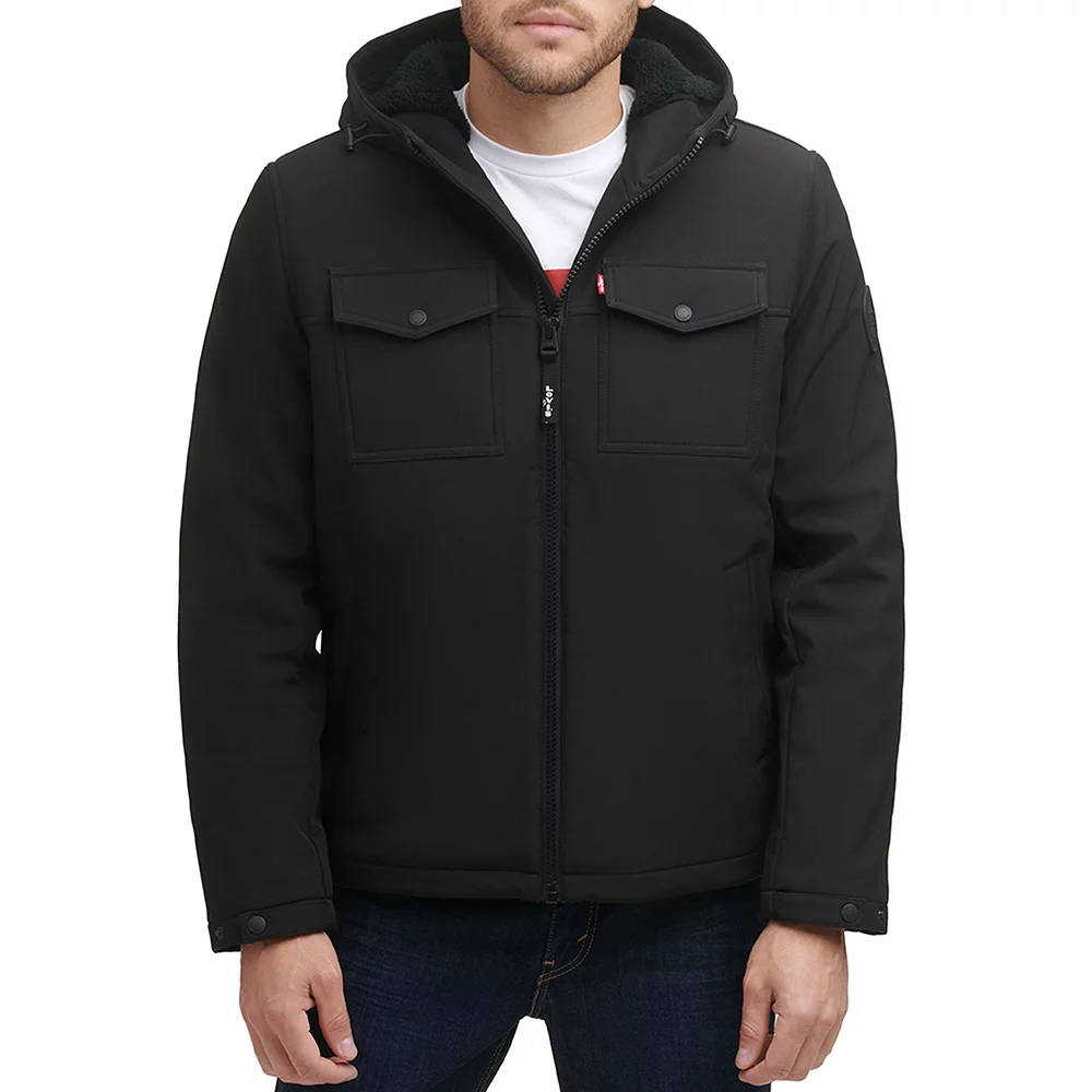 Men's Levi's® Softshell Sherpa-Lined Hooded Performance Jacket - Image 7