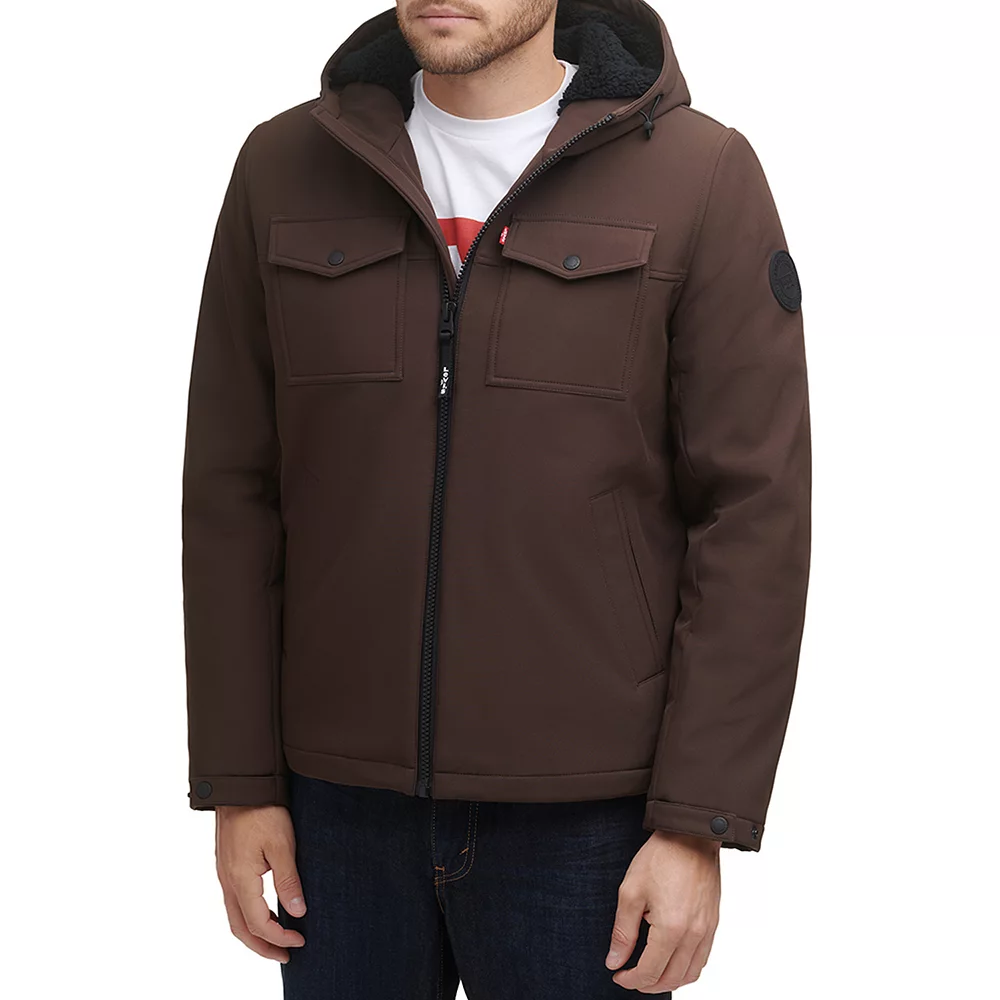 Men's Levi's® Softshell Sherpa-Lined Hooded Performance Jacket - Image 3