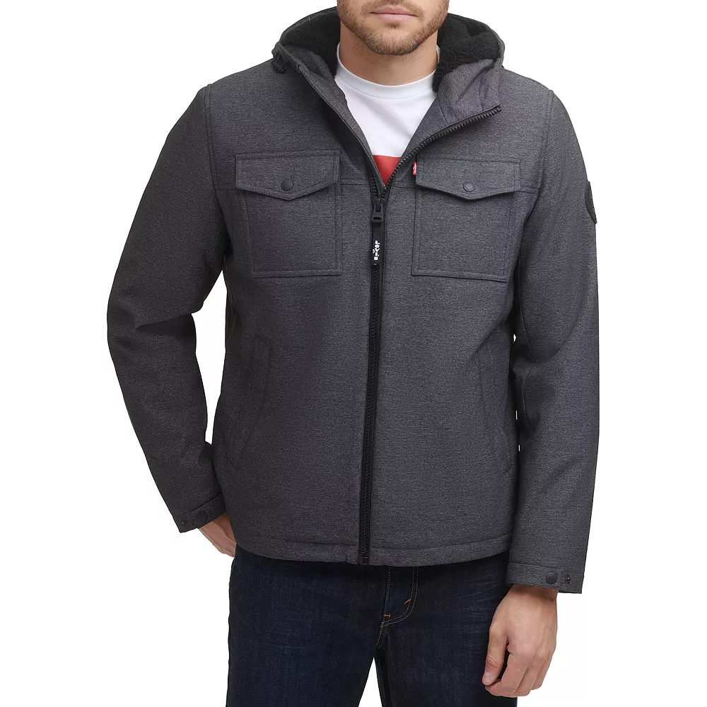Men's Levi's® Softshell Sherpa-Lined Hooded Performance Jacket - Image 10