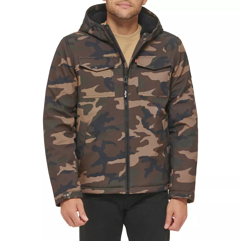 Men's Levi's® Softshell Sherpa-Lined Hooded Performance Jacket - Image 4