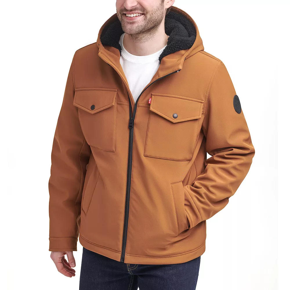 Men's Levi's® Softshell Sherpa-Lined Hooded Performance Jacket - Image 8