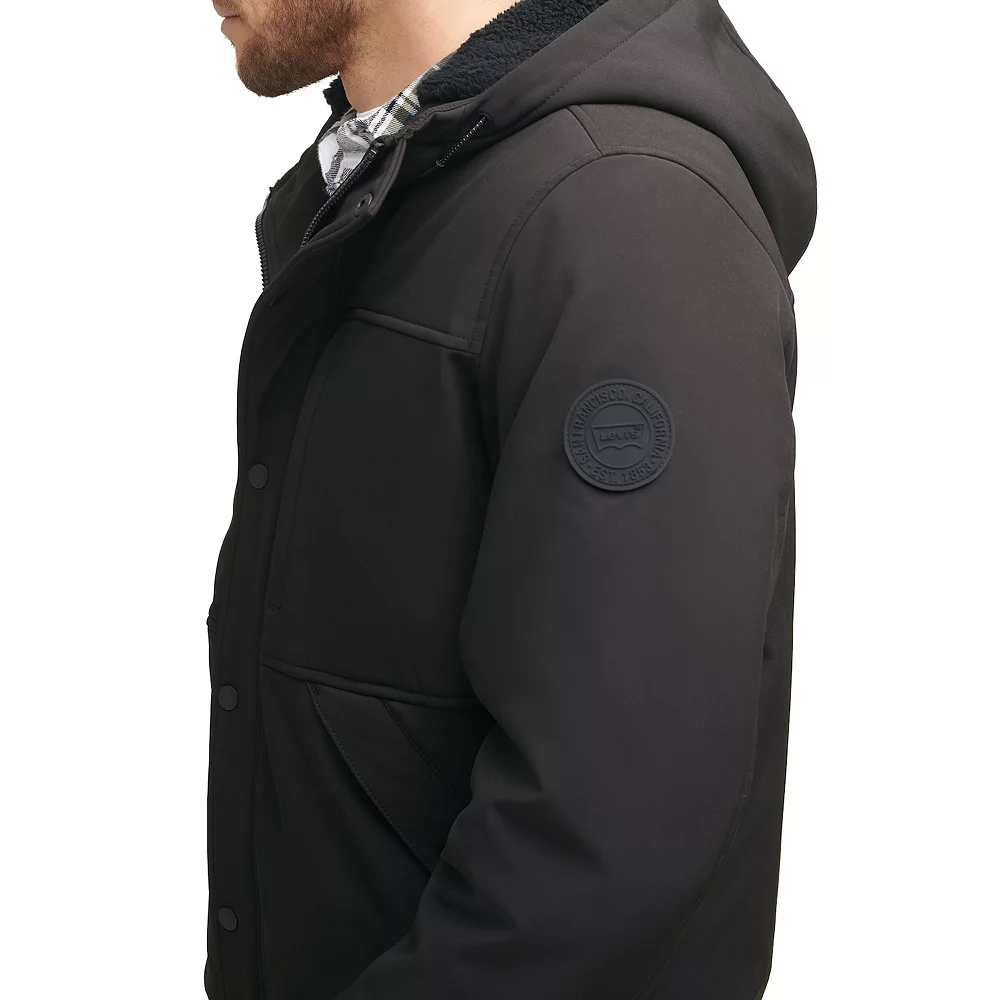 Men's Levi's® Mixed Media Hooded Bomber Jacket - Image 7