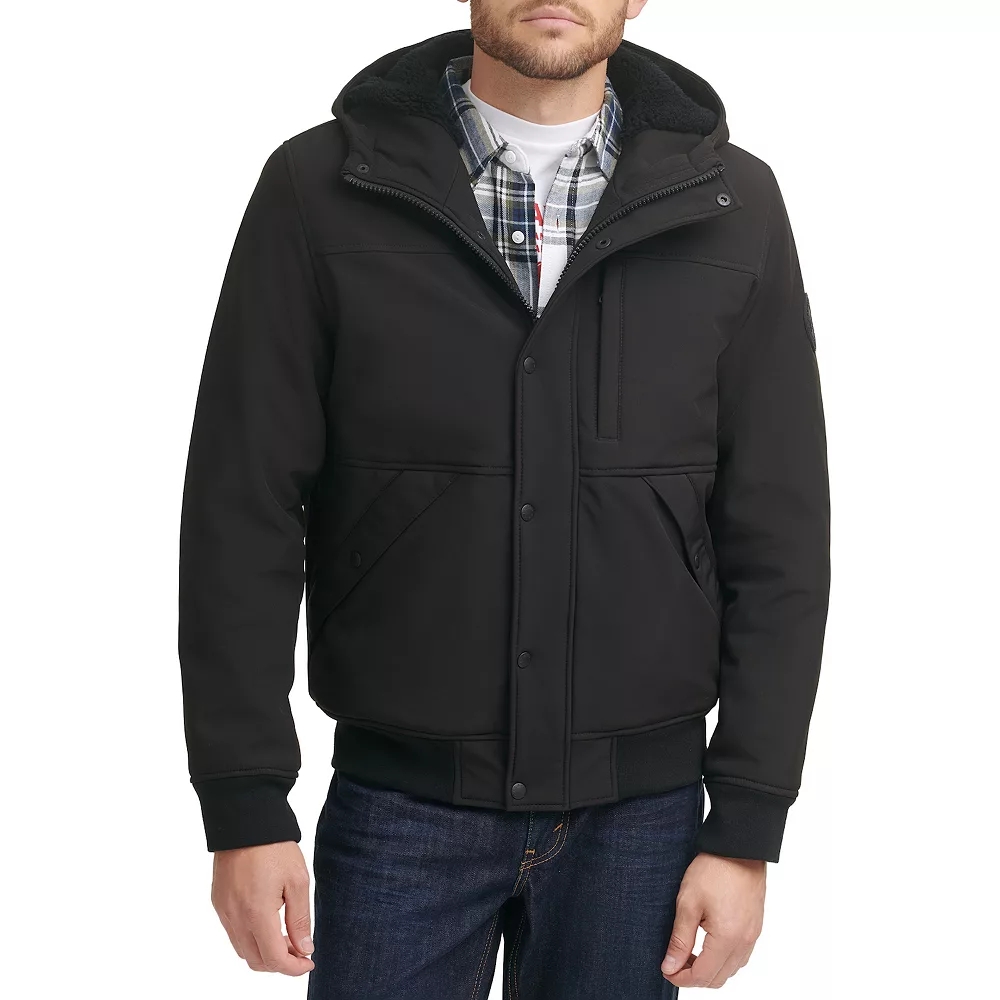 Men's Levi's® Mixed Media Hooded Bomber Jacket - Image 4
