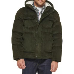 Men's Levi's® Quilted Corduroy Sherpa-Lined Puffer Jacket