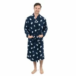 Leveret Mens Fleece Robe Polar Bear