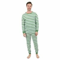 Leveret Mens Two Piece Cotton Pajamas Striped