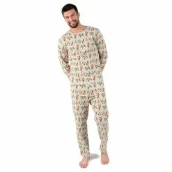 Leveret Mens Two Piece Cotton Loose Fit Pajamas Rabbit
