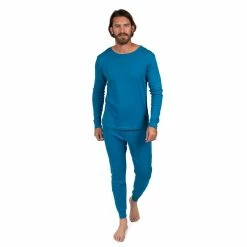 Leveret Mens Two Piece Cotton Pajamas Boho Solid Color