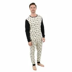 Leveret Mens Two Piece Cotton Pajamas Panda