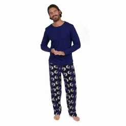 Leveret Mens Cotton Top and Fleece Pants Wolf