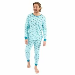 Leveret Mens Two Piece Cotton Pajamas Sharks
